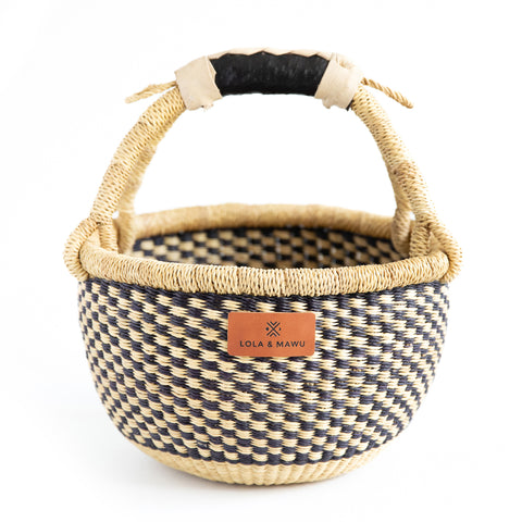 Round Basket S - Tumsi In Natural and Black