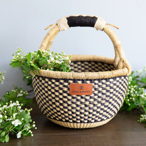 Round Basket S - Tumsi In Natural and Black