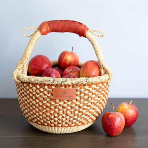 Round Basket S - Tumsi In Natural And Brown