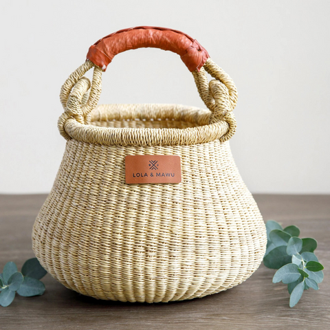 Bolga Pot Basket S - Natural - Clearance sale