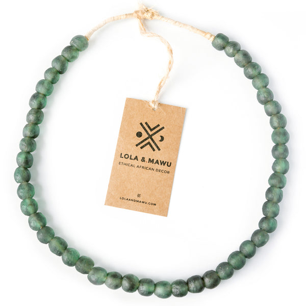 Niger Green - Recycled Glass Beads M