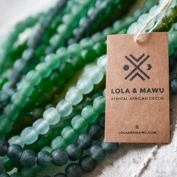 Niger Green - Recycled Glass Beads M