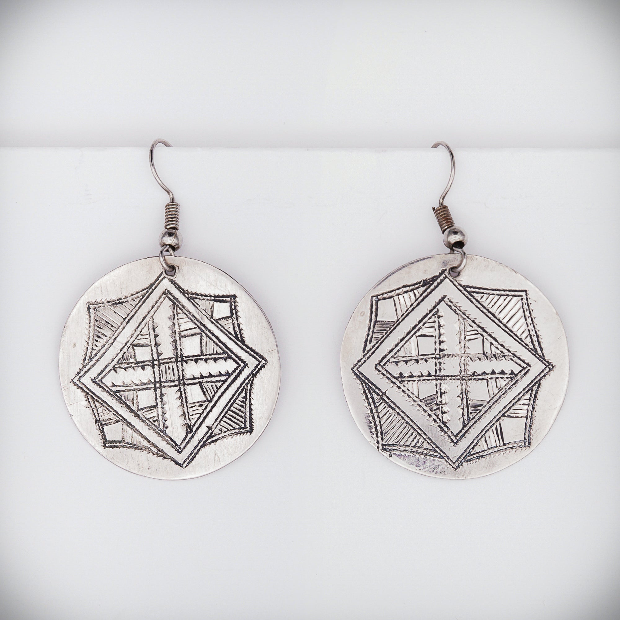 Tuareg Engraved Earrings No.22