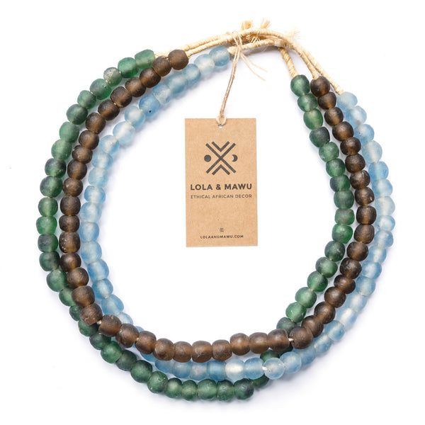 Coffee - Recycled Glass Beads L