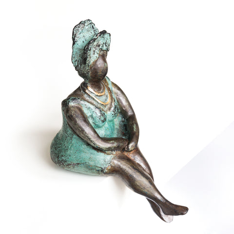 African Bronze Mama - Rashida in Teal