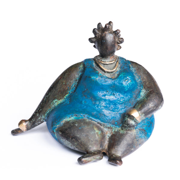 African Bronze Mama - Fatima in Blue