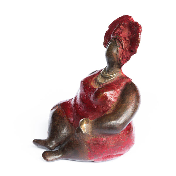 African Bronze Mama - Lydia in Red