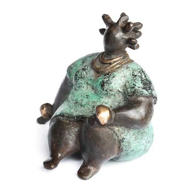 African Bronze Mama - Bibata in Teal