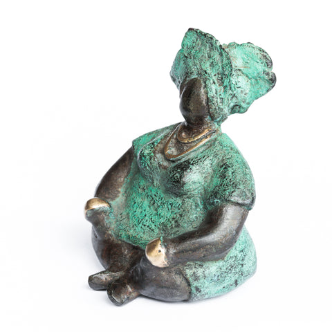 African Bronze Mama - Anita in Teal