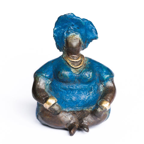 African Bronze Mama - Anita in Blue