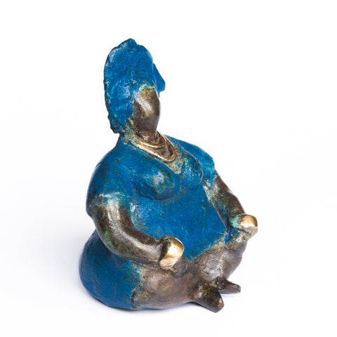 African Bronze Mama - Anita in Blue