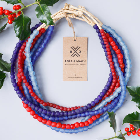 Recycled Glass Beads XS - Baule Red