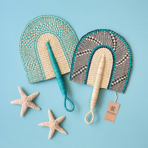 Bolga Fan - Khamsin In Teal No. 2