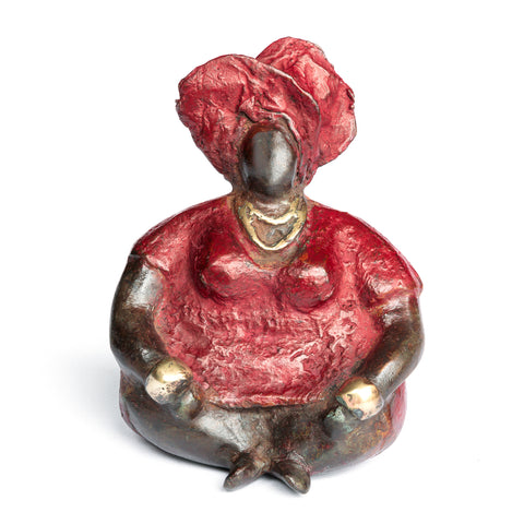 African Bronze Mama - Anita in Red