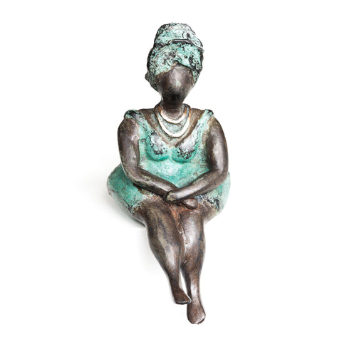 African Bronze Mama - Rashida in Teal
