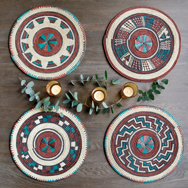 Set Of Four Geometric Placemats