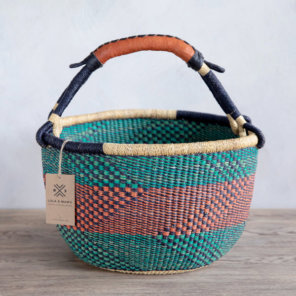 Round Basket M/L - Coral