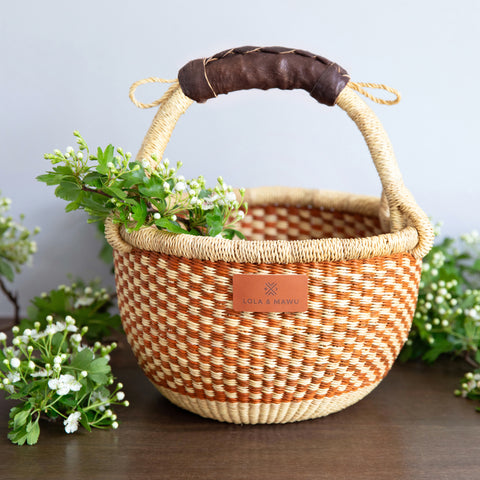 Round Basket S - Tumsi In Natural And Brown