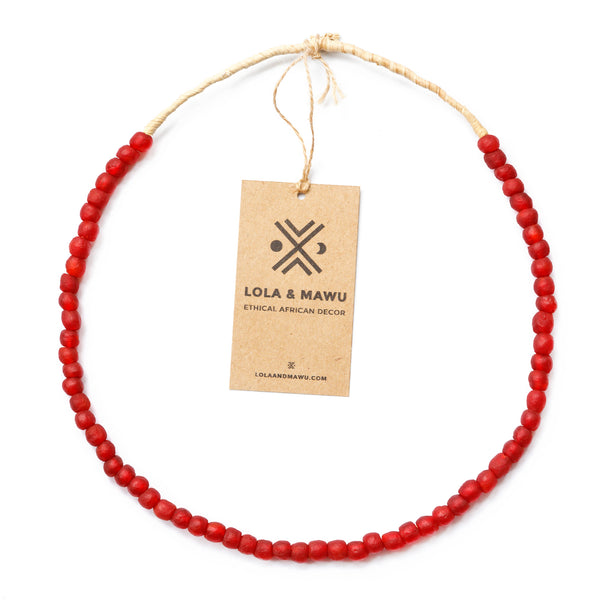 Recycled Glass Beads XS - Baule Red