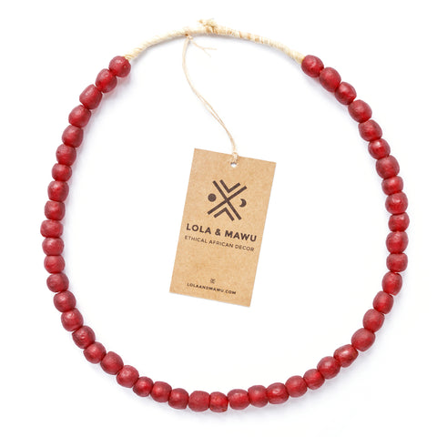 Baule Red - Recycled Glass Beads M