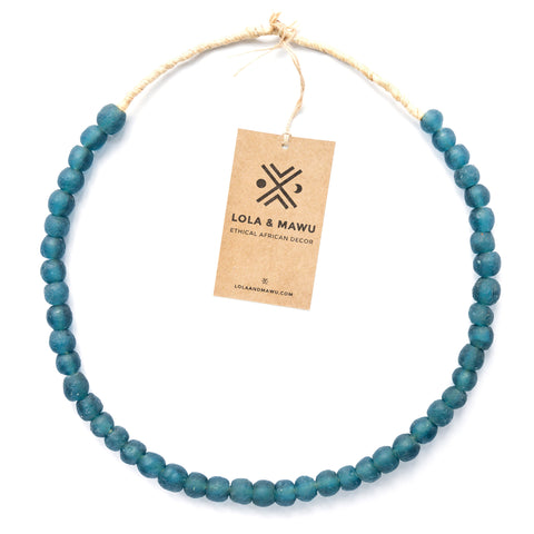 Morocco Blue - Recycled Glass Beads M