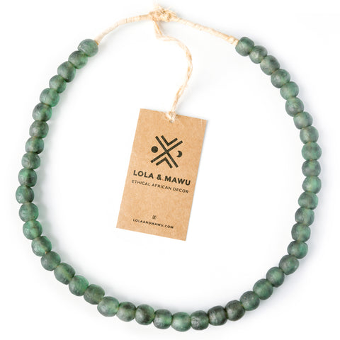 Niger Green - Recycled Glass Beads M
