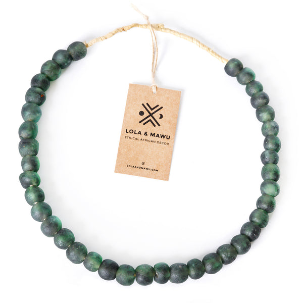 Niger Green - Recycled Glass Beads L