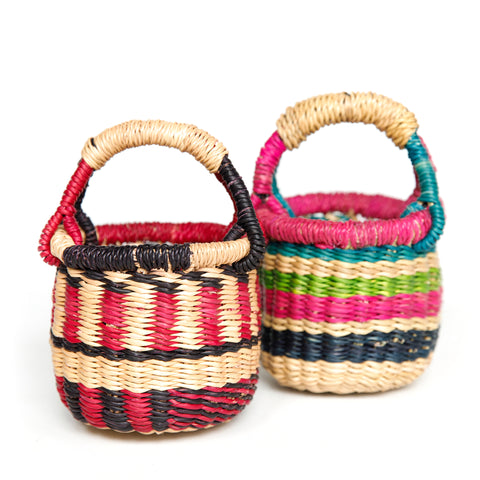 Pair of Mini Bolga Baskets - No. 3
