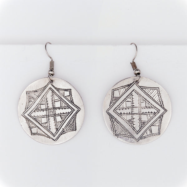 Tuareg Engraved Earrings No.22