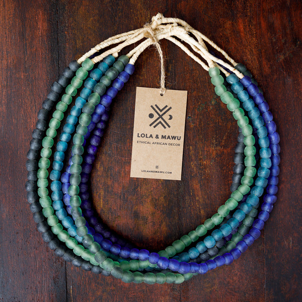 Ashanti Green - Recycled Glass Beads S