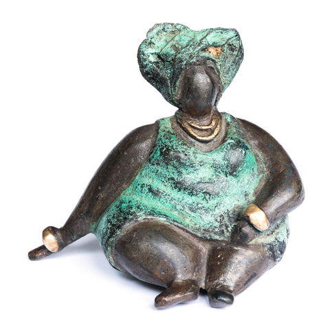 African Bronze Mama - Lydia in Teal