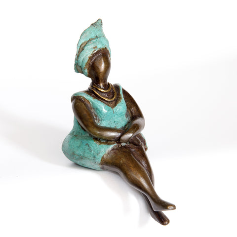 African Bronze Mama - Angela in Teal