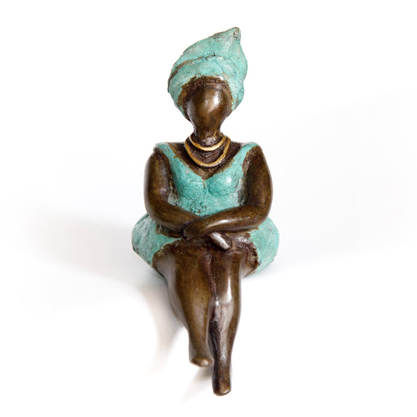 African Bronze Mama - Angela in Teal