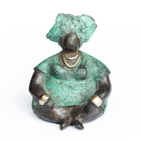 African Bronze Mama - Anita in Teal