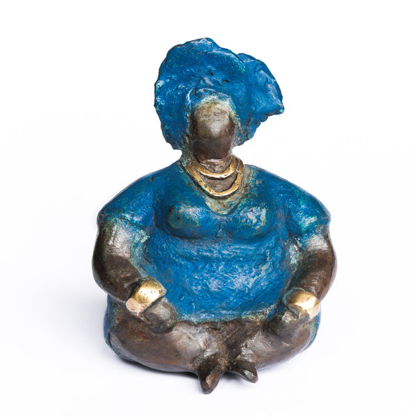 African Bronze Mama - Anita in Blue