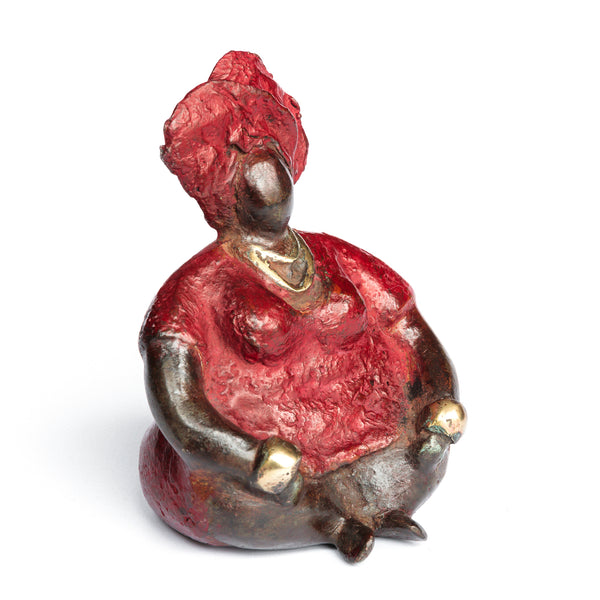 African Bronze Mama - Anita in Red